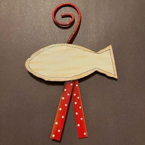 Fish with Ribbon Ornament